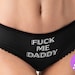 Sexy Panties, Funny Cute Lingerie, Fuck Me Daddy Panties, Women's Underwear 