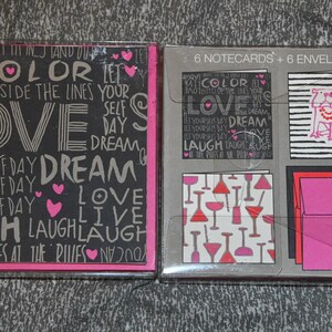 Love-themed Stationary Set - 6 cards and 6 envelopes