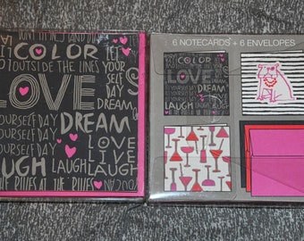 Love-themed Stationary Set - 6 cards and 6 envelopes