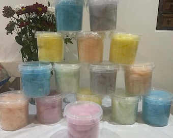 3x Algodón de Azúcar Fresco para Fiestas, Hecho a Mano, 6 Sabores, Mezcla y Ordena