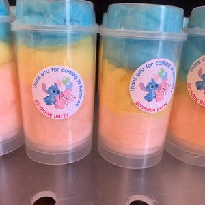 Stitch  cotton Candy push pops 20 in total
