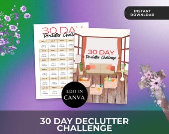 Minimalist Declutter Challenge, 30 Day Planner
