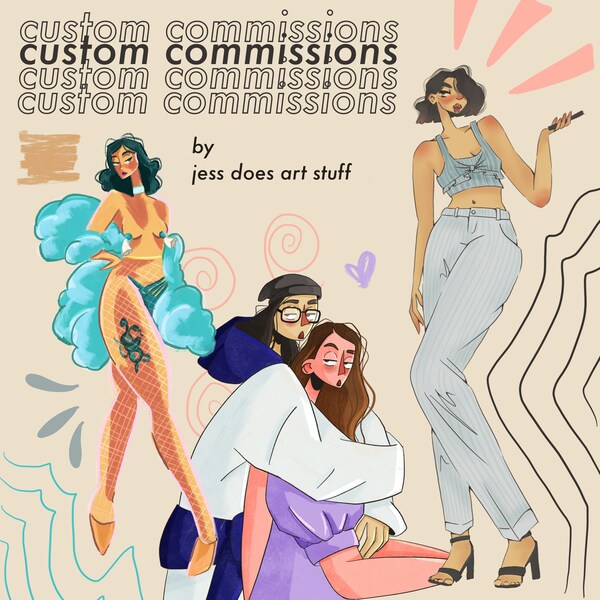 Ilustración digital personalizada / Retrato de dibujos animados / Comisión de arte personalizada