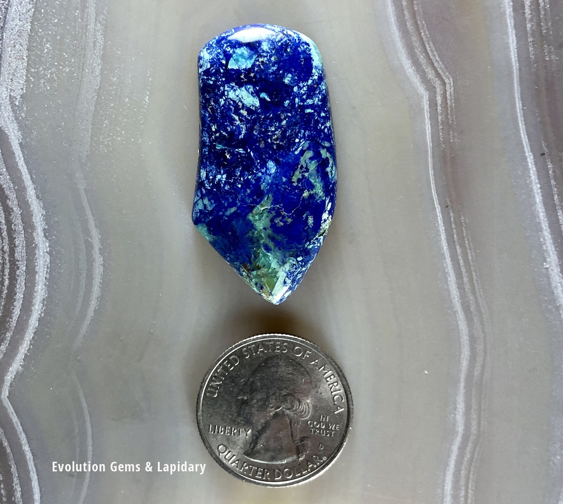 Azurite Designer Cabochon Bluebird Mine Azurite Cabochon Etsy