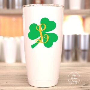 Custom Shamrock Monogram in Vinyl, 3 Inches