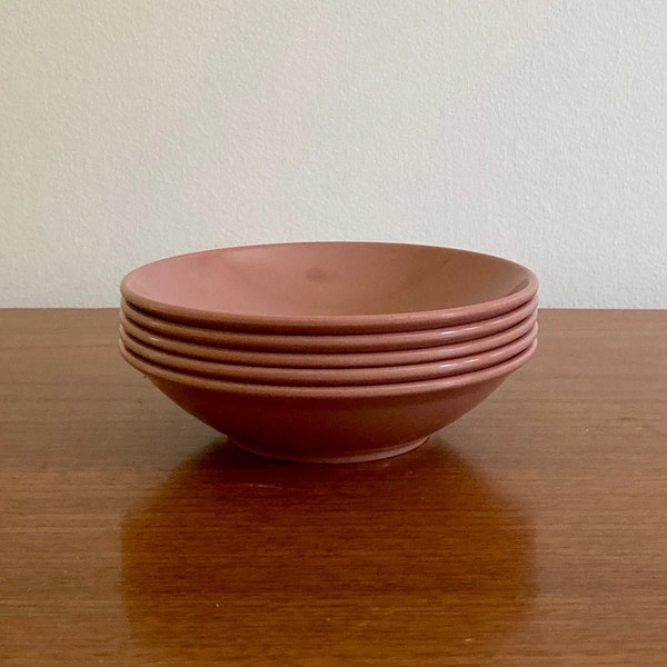 Dusty Rose Melamine Bowls | Stetson Melamine | Retro Cereal Bowls | Retro Dessert Bowls | Vintage Melmac | 50s60s Picnicware