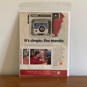 1977 Kodak &#39;The Handle&#39; Camera Christmas Ad - Vintage Print