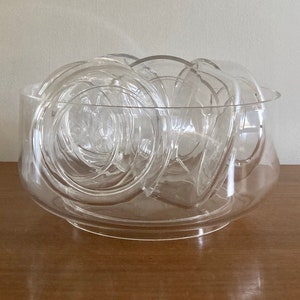 Vintage Lucite Salad Bowl Set: André Morin IPL Collection, 7-Piece