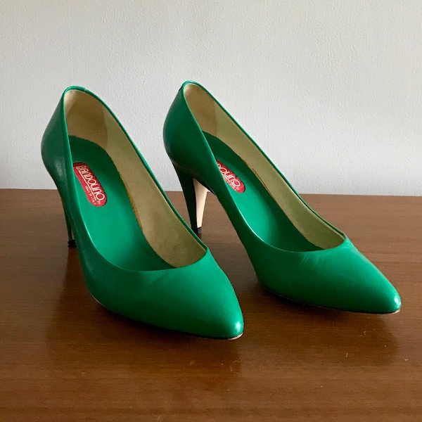 Green Pumps Etsy
