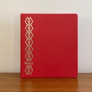 Retro Binder Photo Album | 70s Vintage Binder Photo Album | Groovy Embossed Photo Album | Retro Keepsake Book | 70s BELT Canada
