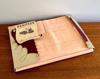 3-teiliges Heritage-Doppelbettlaken-Set mit zwei Kissenbezügen | Vintage-Bettwäsche aus den 40er Jahren |