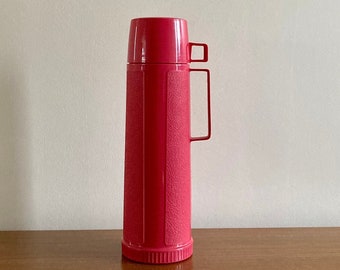 Large Magenta Pink Vintage Thermos: 750ML Retro Cooler