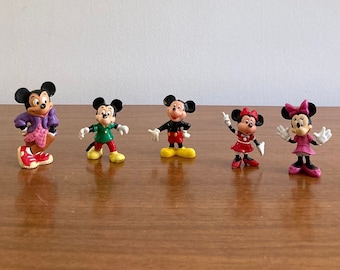 ディズニー ミッキー&ミニー 70sヴィンテージ フィギュア 2体