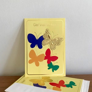 Recevez vos vœux de bonne santé | Grande carte de rétablissement | Carte de voeux inutilisée | La planche à dessin Inc | Cartes de voeux des années 70 | Guérir bientôt