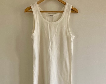 Italienisches Strick Tanktop | Vintage Unterhemd aus Wollgemisch | Vintage Italienisches 40er/50er Tank Unterhemd | M/L | Retro Woll Unterhemd | 40er50er Jahre Herrenmode