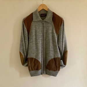 Men's sweater with suede elbow shop patches