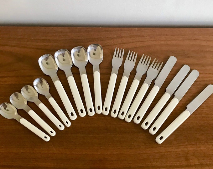 16 PC Retro 80s Flatware SET Hanging Flatware 80s Kitchen Etsy