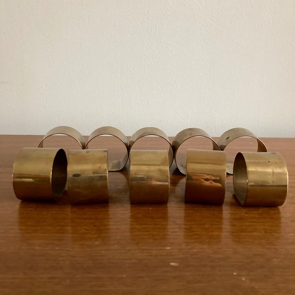 Brass Napkin Rings Etsy
