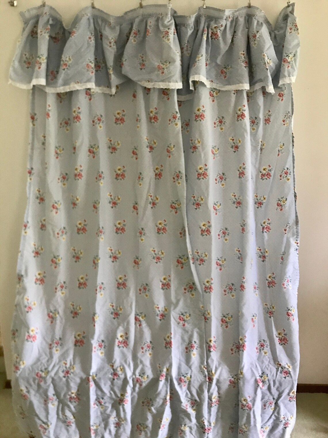 Beautiful Ruffled Floral Shower Curtain Martha Stewart Home | Etsy