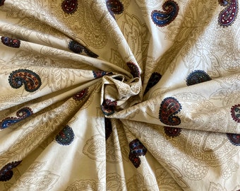 Sábana plana Queen con estampado paisley vintage: Ropa de cama de percal Westpoint Stevens