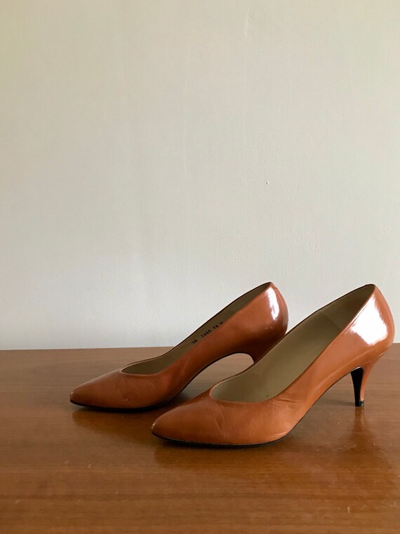 Brown Leather Pumps sz 7.5 | Vintage Calderone Lad