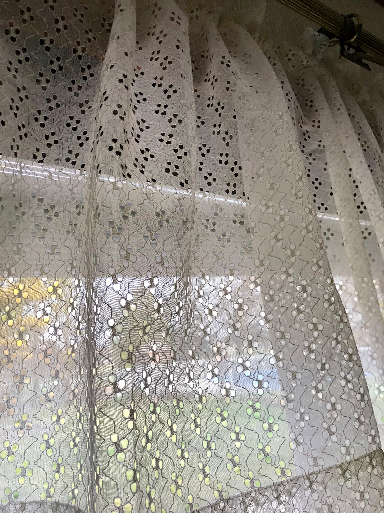 Pretty Eyelet Lace Cafe Curtain Eyelet Lace Rod Pocket Etsy