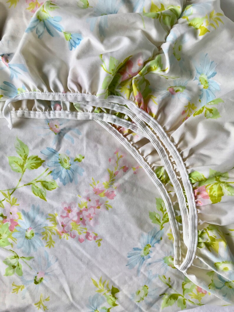 SET Vintage Twin Sheets Springmaid Floral Sheets Dorm Etsy