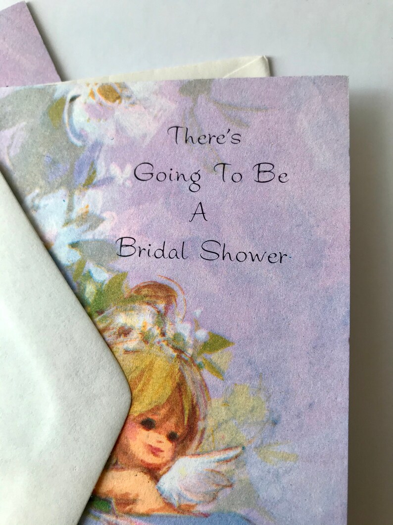 Vintage 1960s Bridal Shower Invitations Vintage Bride 60s Wedding Mid Century Invitations Vintage Party Invitations