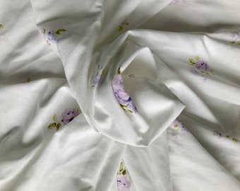 Sábana plana vintage rosa púrpura para dos camas individuales: ropa de cama JC Penney de los años 60
