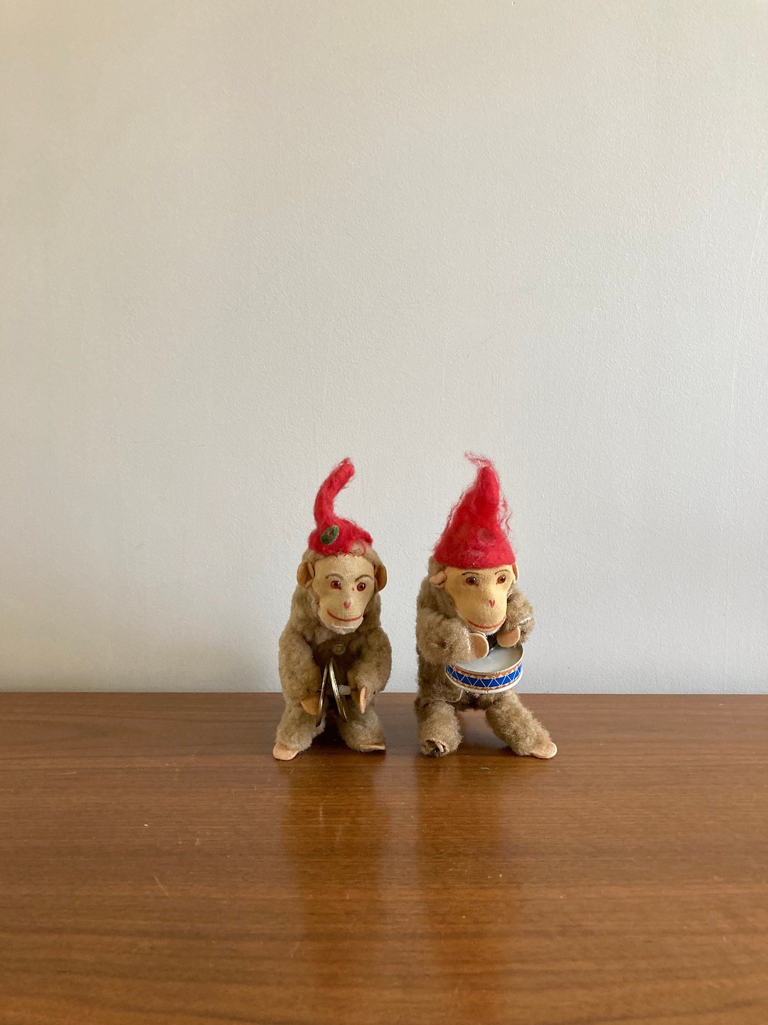 SET 2 Carl Original Wind up Monkeys Drumming Monkey Monkey With Cymbals