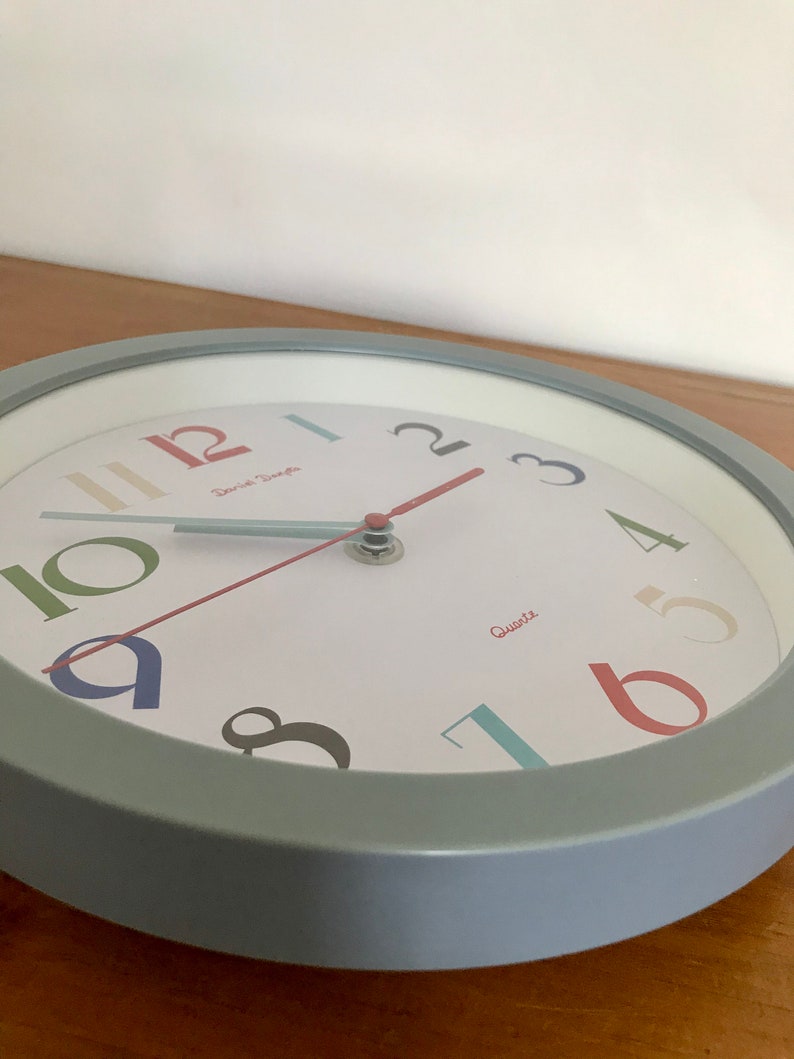 Colourful 80s Wall Clock Daniel Dakota Quartz Wall Clock Etsy