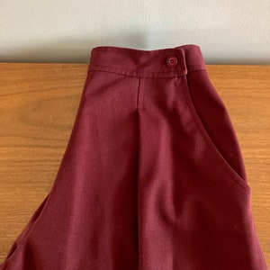 Vintage 70s Mr Leonard Plum Culottes: High-Rise Knee-Length