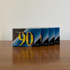 FOUR Blank 90s Cassette Tapes | Vintage VCI Blank Tapes | Vintage 90s Mix Tape | Walkman Tapes