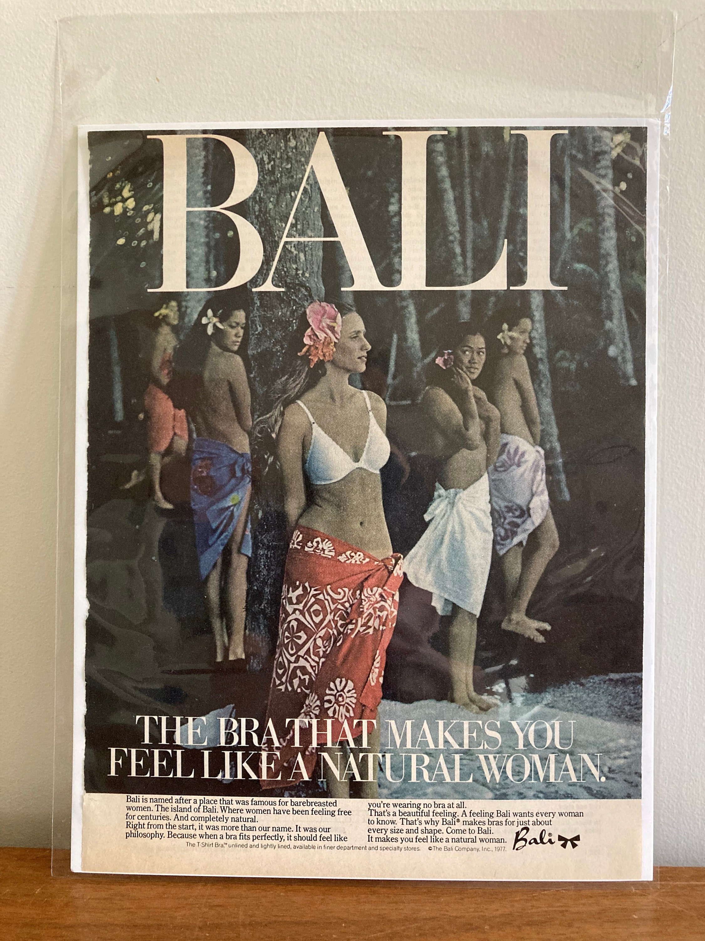 70s Bali Bras Advertisement Vintage Baki T Shirt Bra Ad 1977
