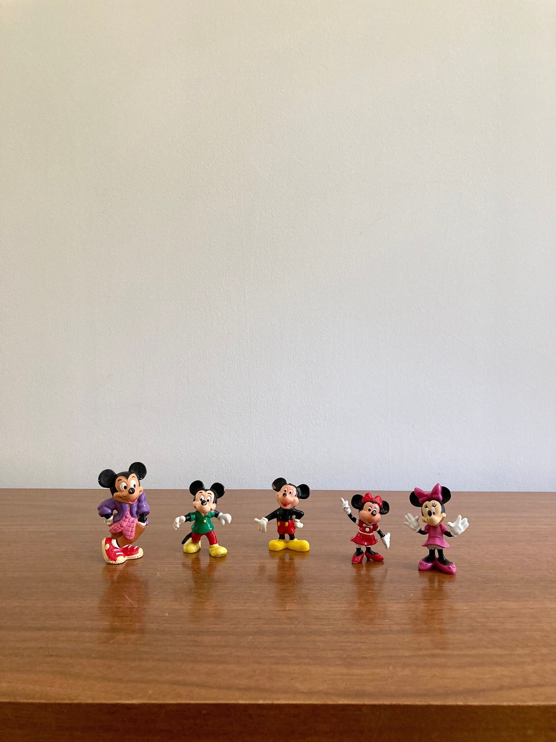 SET 5 Mickey and Minnie Mouse Mini Figurines | Vintage SET 5 Mickey and Minnie Mouse Mini Figurines | Vintage