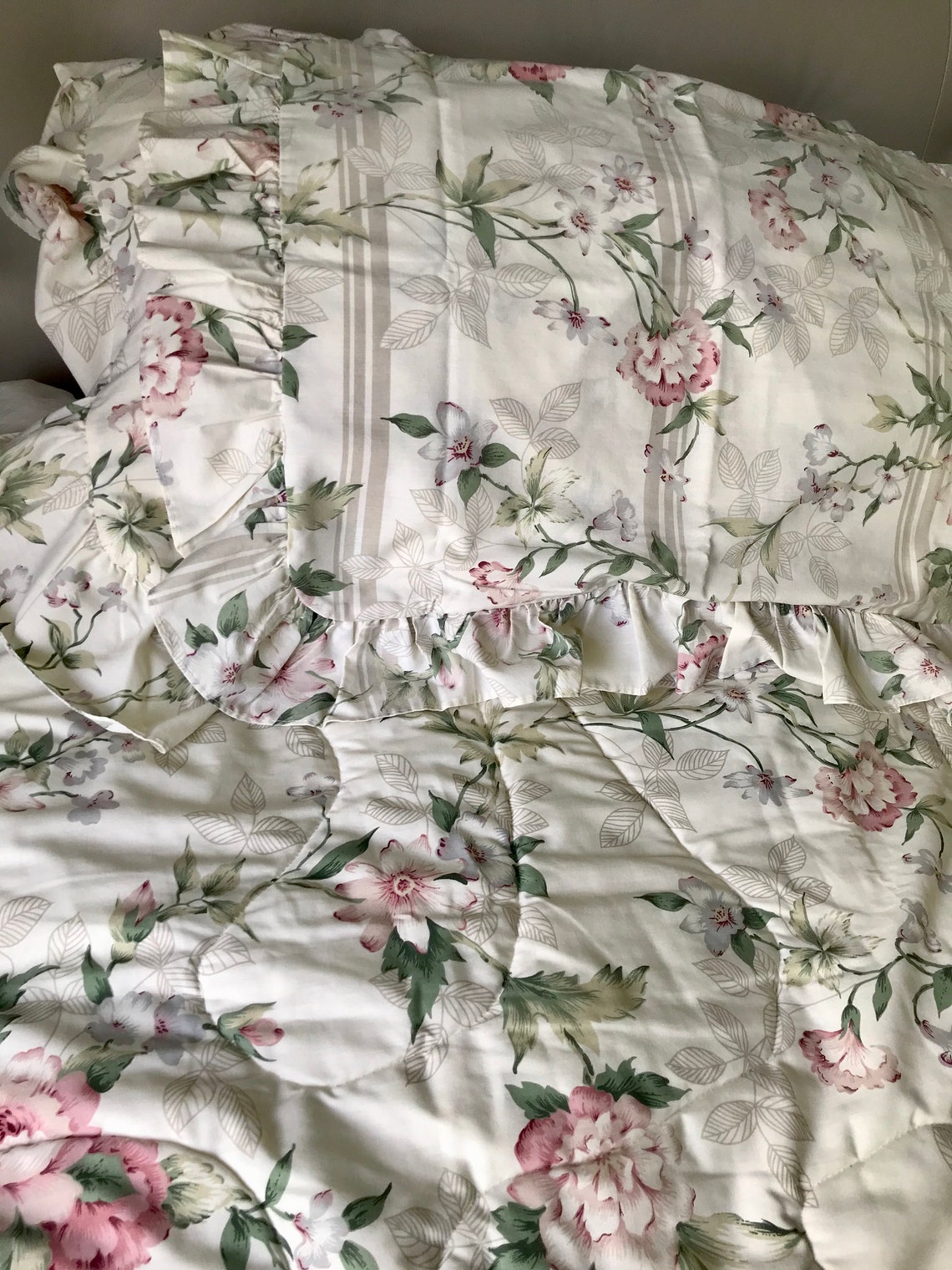 6 PC SET Springmaid Floral Bedding Vintage Twin Sheets Etsy