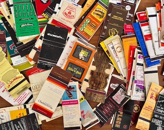 Vintage Flattened Matchbooks | 1960s-90s Restaurant & Bar Matchbook Covers