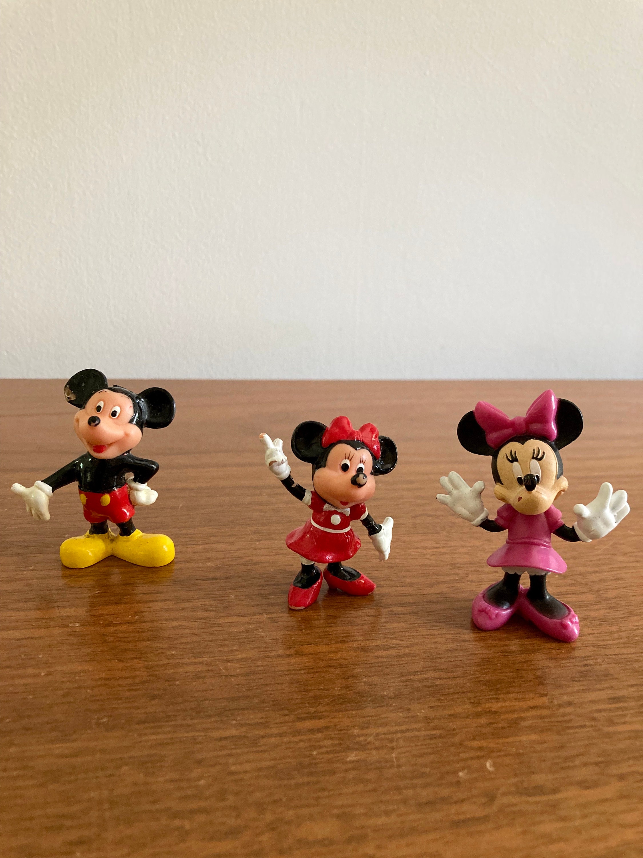 SET 5 Mickey and Minnie Mouse Mini Figurines | Vintage SET 5 Mickey and Minnie Mouse Mini Figurines | Vintage