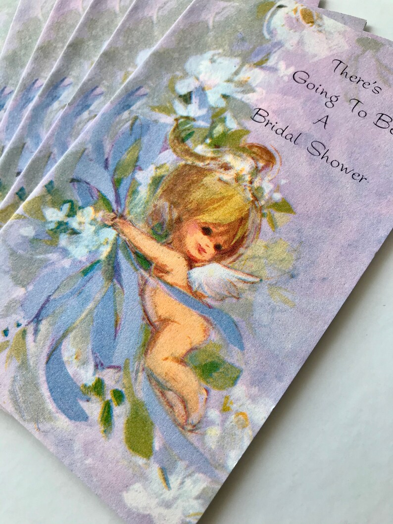 Vintage 1960s Bridal Shower Invitations Vintage Party Etsy