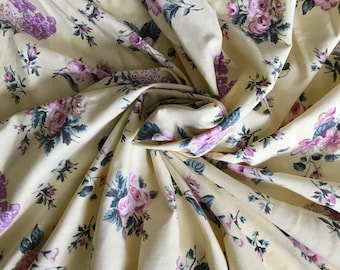 Sábana plana individual vintage con volantes y estampado floral - Ropa de cama estilo shabby chic