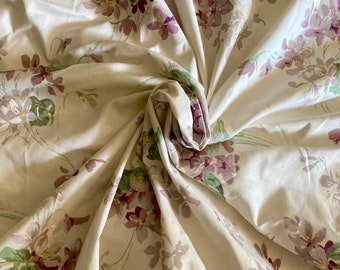 3PC SET Wabasso Twin Sheets | Vintage NOS Wabasso Sheet Set | Fitted Floral Sheet and Flat Sheet | Purple Sheets | Guest Room | 80s Bedding