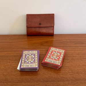 Vintage Bridge Case | Vintage Bridge Travel Case | Floral Bridge Card Set | Retro Bridge Carrying Case | Vintage Card Games | 1950s Bridge