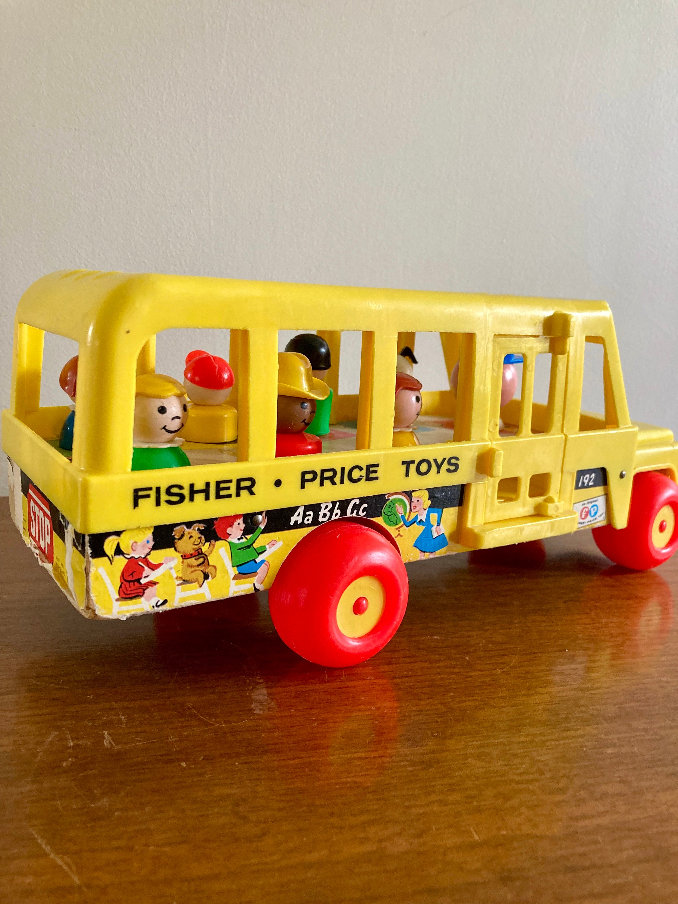 8 Pc SET Fisher Price School Bus 192 Vintage 80s Fisher Etsy