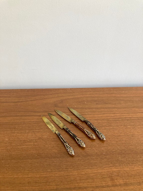Antique Uchatius Bronze Fruit Knives: Vintage German