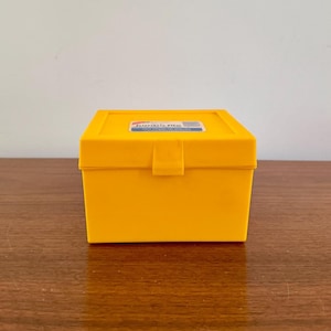 Caixa de arquivo vintage Jumbo Index: 1981 Sterling Plastics, decoração retrô para escritório