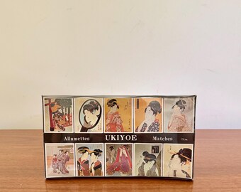 珍しい浮世絵柄の日本製マッチブック - ヴィンテージボックス入り