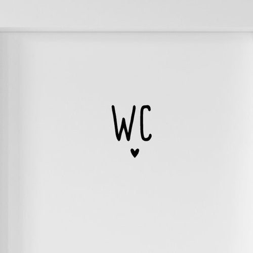 Toilet Sign Sticker Decal 2 Made of Vinyl Film. With 3 Etsy