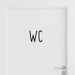 Autocollants, panneaux et étiquettes pour portes de toilettes en film vinyle image 1