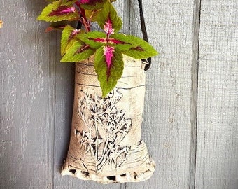 Hand-thrown Pottery Wall Vase – WildFlowers