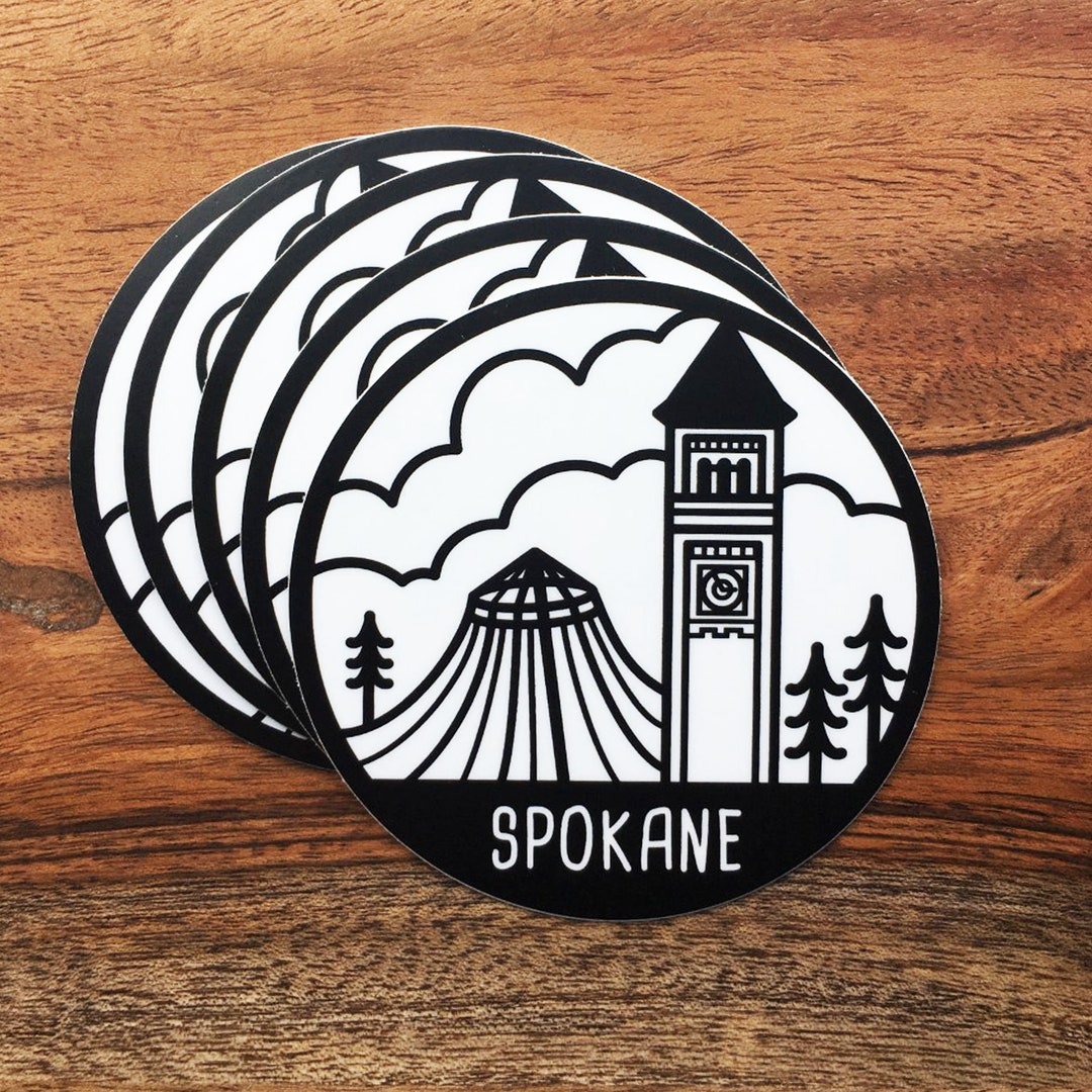 Spokane My Home Town Die Cut Sticker Decal, Durable Vinyl, Matte, Car